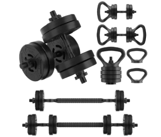 Multi-Functional Portable Changeable Dumbbell And Barbell Kettlebell Set With Adjustable Weights, 40LBS, 60LBS, Multiple Sizes--Only Supports Sel (Option: 4in1 40LB)