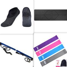 Non Slip TPE Yoga Mat Position Line Beginner (Option: Set3)